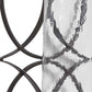 Scroll Design Metal Wall Sconce With Candle Holder Dark Bronze And Clear