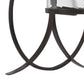 Scroll Design Metal Wall Sconce With Candle Holder Dark Bronze And Clear