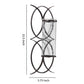 Scroll Design Metal Wall Sconce With Candle Holder Dark Bronze And Clear