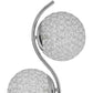 Contemporary Floor Lamp With Metal And Acrylic Ball Shades Silver
