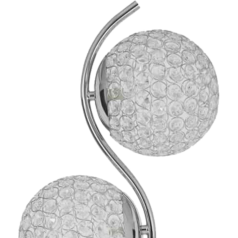 Contemporary Floor Lamp With Metal And Acrylic Ball Shades Silver-zoom-