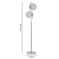 Contemporary Floor Lamp With Metal And Acrylic Ball Shades Silver