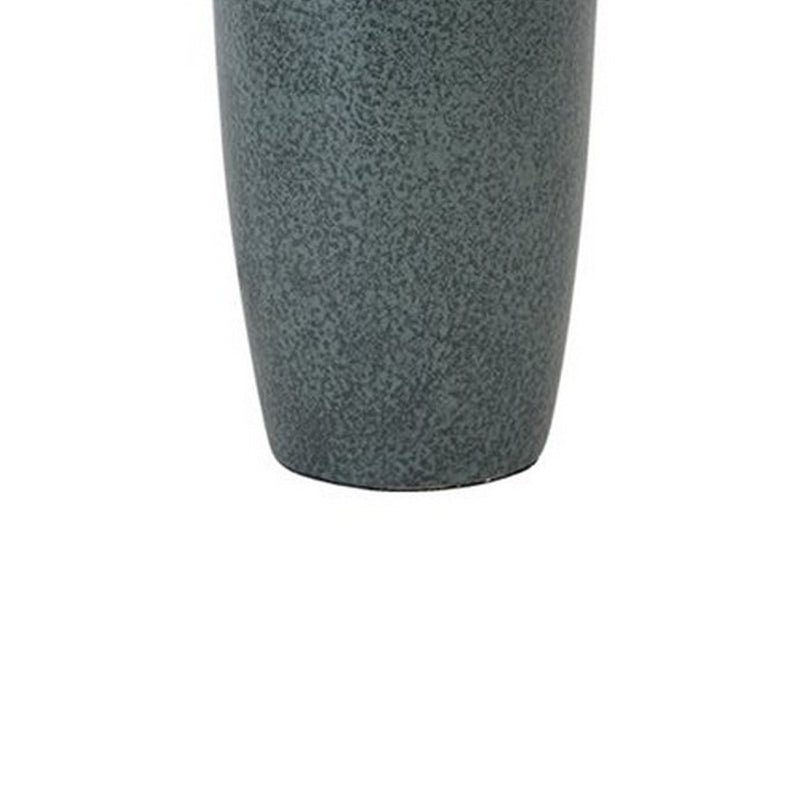 150 Watt Ceramic Body Table Lamp with Tapered Fabric Shade Green and Beige-zoom-