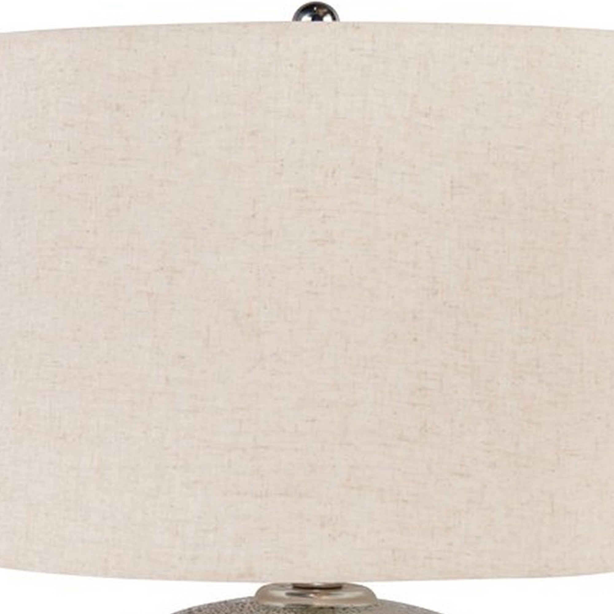 Bellied metal Body Table Lamp with Splotched Details Brass and Cream-zoom-2