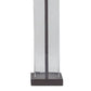Glass and Metal Base Table Lamp with Square Shade Set of 2 Clear and Gray