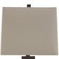 Glass and Metal Base Table Lamp with Square Shade Set of 2 Clear and Gray