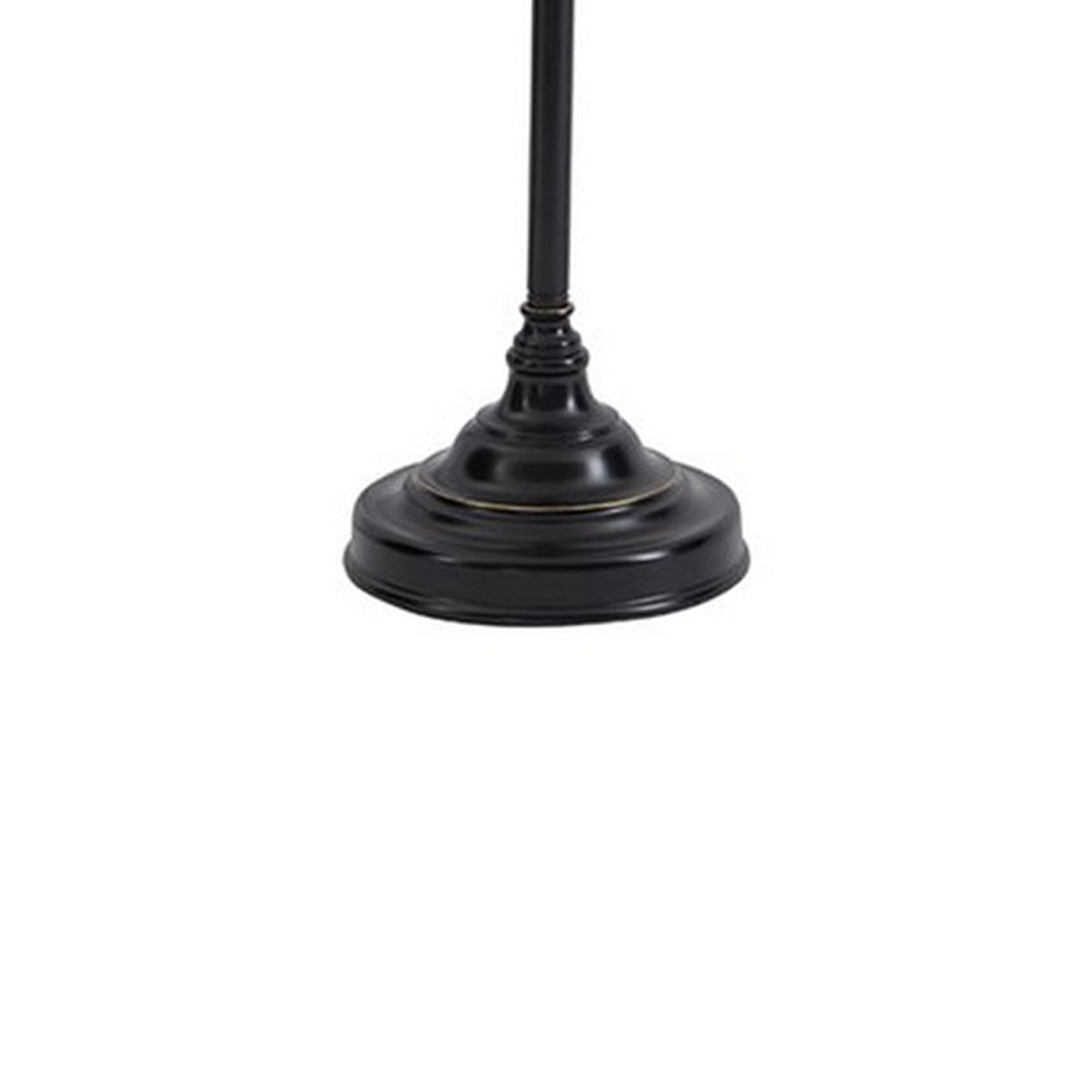 Metal Table Lamp with Drum shade and Adjustable Arm Gray and Black-zoom-4