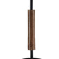 Table Lamp with Rolling Pin Base and Fabric Shade Set of 2 White and Brown