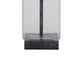Smoky Glass Frame Table Lamp with Fabric Shade Light Gray and Clear