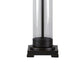 Glass and Metal Frame Table Lamp with Fabric Shade Gray and Black