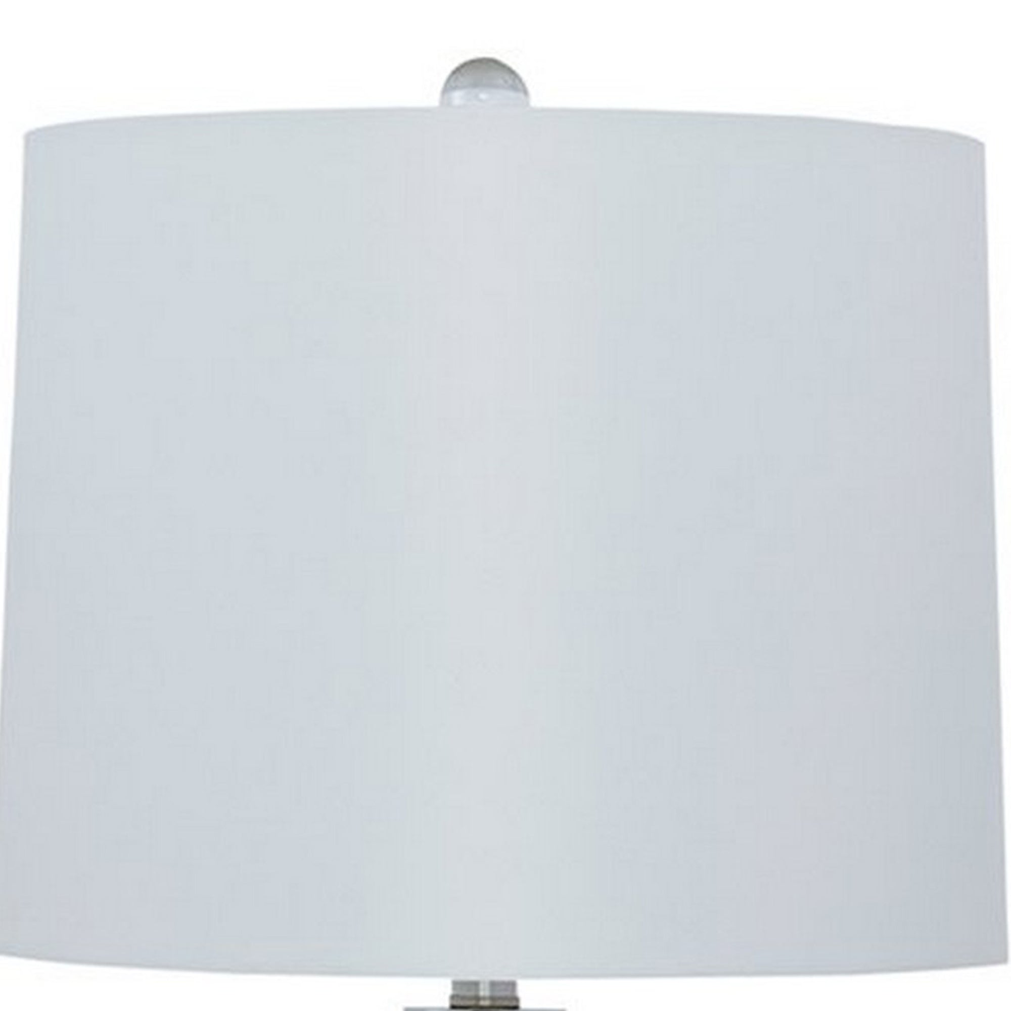 Sculptured Glass Frame Table Lamp with Fabric Shade Gray and White-zoom-2