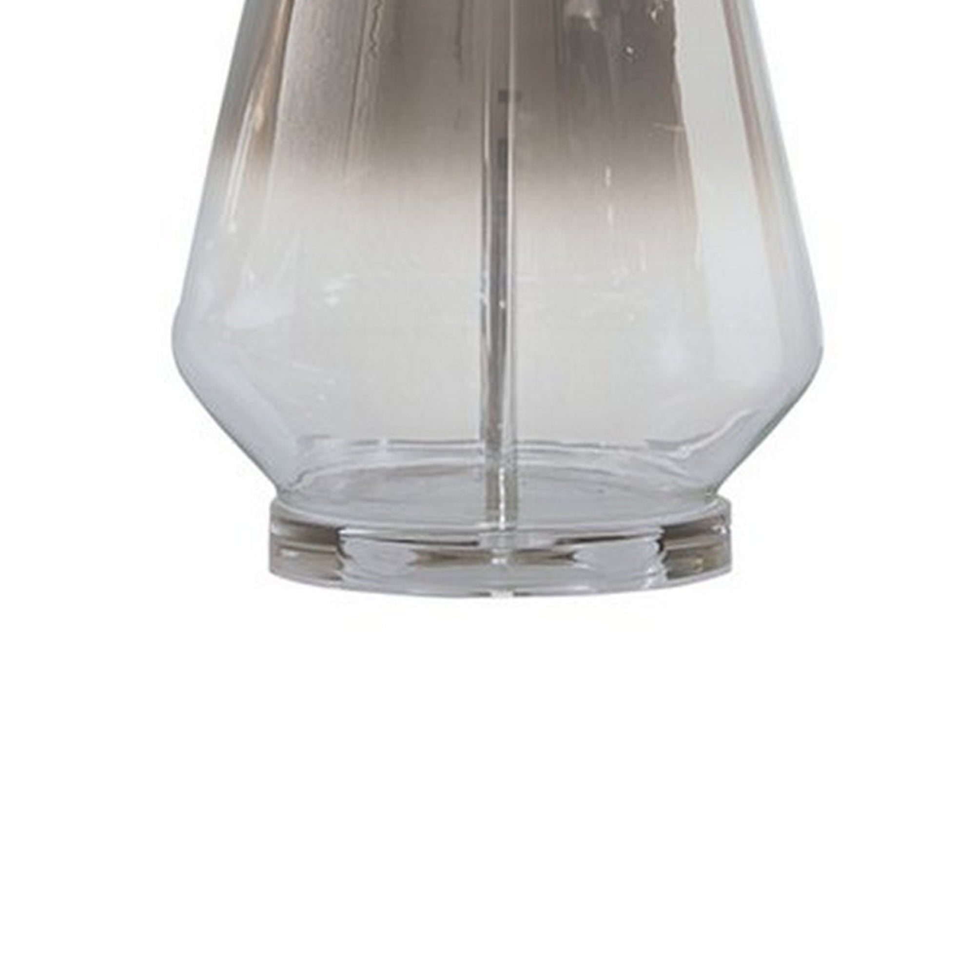 Sculptured Glass Frame Table Lamp with Fabric Shade Gray and White-zoom-4