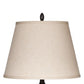 Metal Frame Table Lamp with Fabric Shade Set of 2 Cream and Bronze
