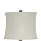 Pedestal Body Resin Table Lamp with Fabric Shade Taupe Gray and White