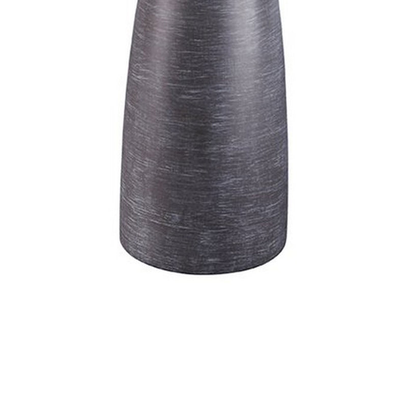 Vase Shape Resin Table Lamp with Fabric Shade Set of 2 Gray and White-zoom-