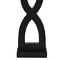 Resin Body Table Lamp with Hardback Shade Set of 2 Black and White