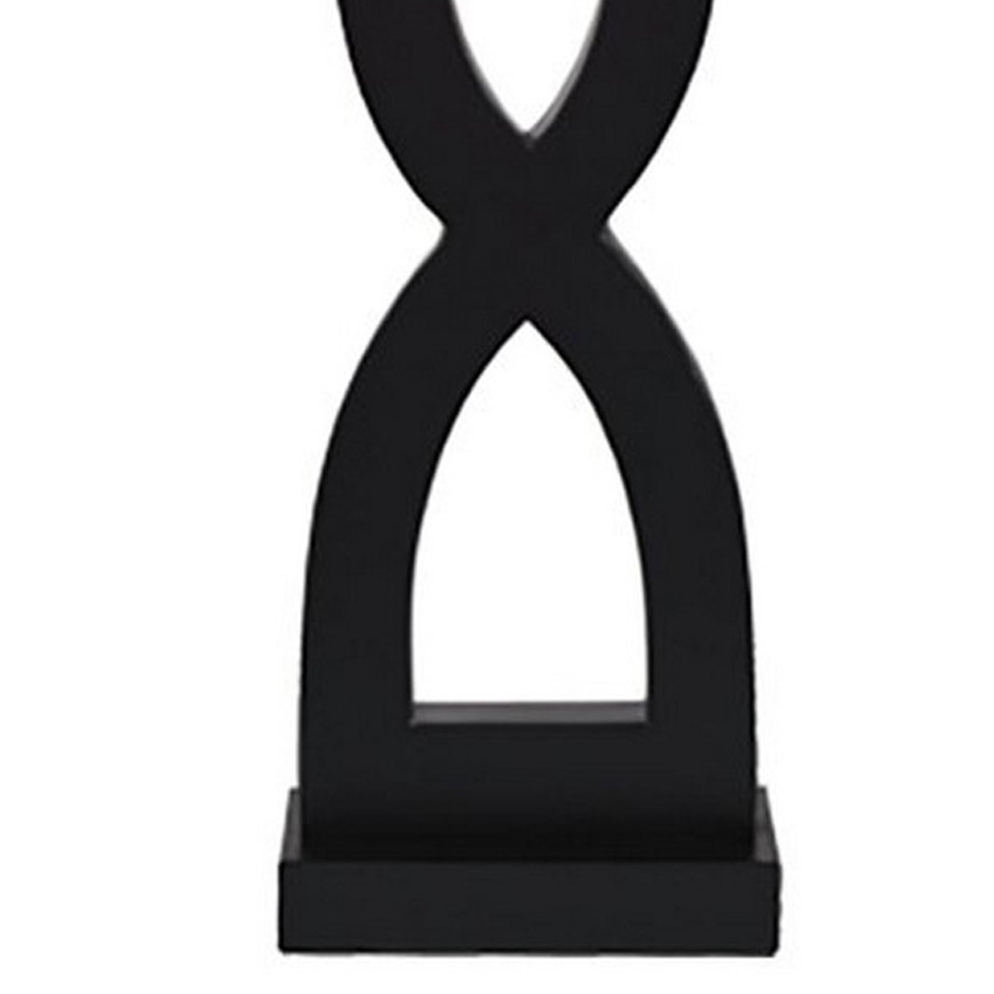 Resin Body Table Lamp with Hardback Shade Set of 2 Black and White-zoom-3