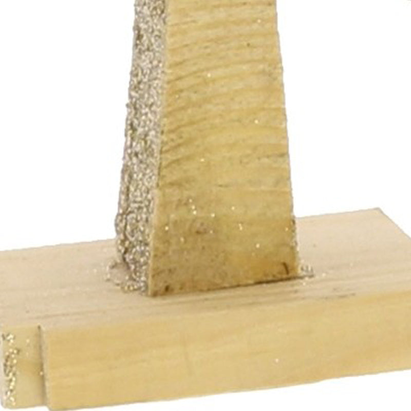 Wooden Pine Tree Design Accent Decor Small Brown-zoom-