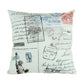 Fabric Decorative Pillow With Scripted Details White