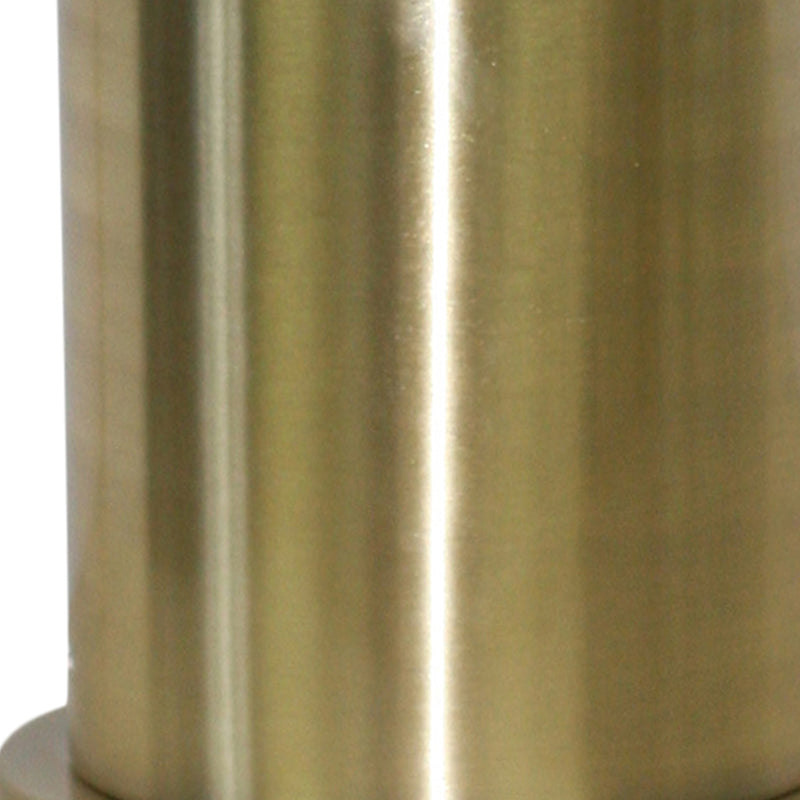 Metal Table Lamp with Cylindrical Pedestal Base Black and Gold-zoom-
