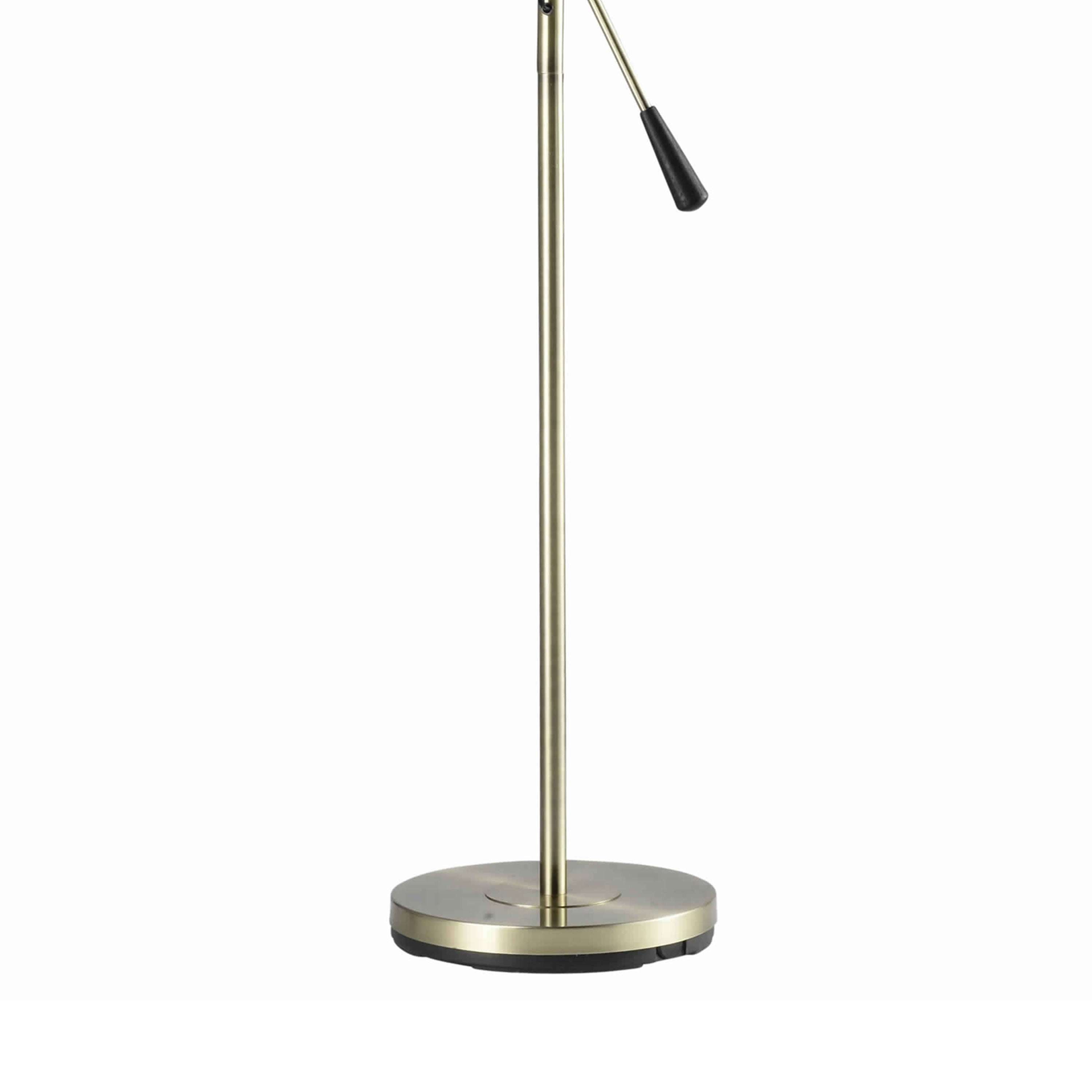 3 Light Metal Floor Lamp With Adjustable Height Black-zoom-2