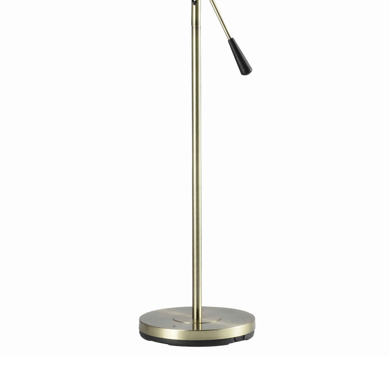 3 Light Metal Floor Lamp With Adjustable Height Black-zoom-