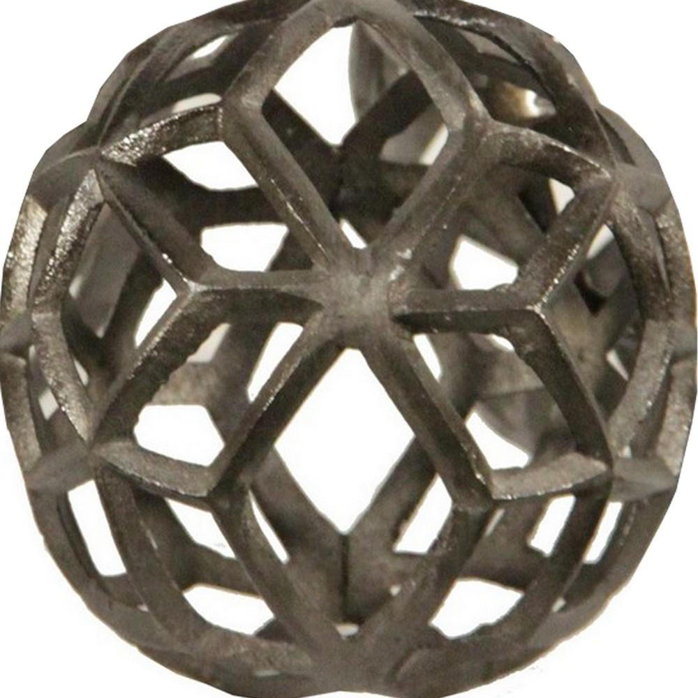 Aluminum Frame Decorative Metal Spheres Set Of 3 Gray-zoom-4