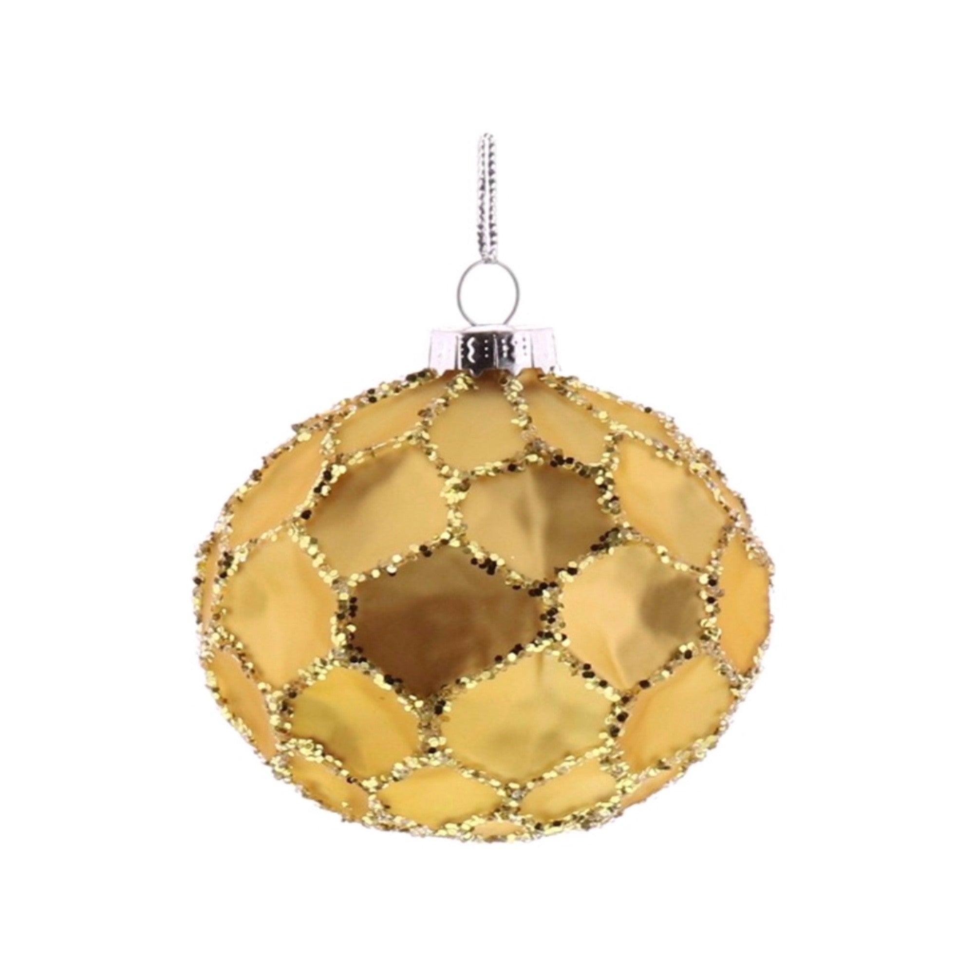 Honeycomb Glass Decorative Ornament Set Of 3 Multicolor