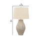 Drum Shade Table Lamp with Paper Composite Base Beige