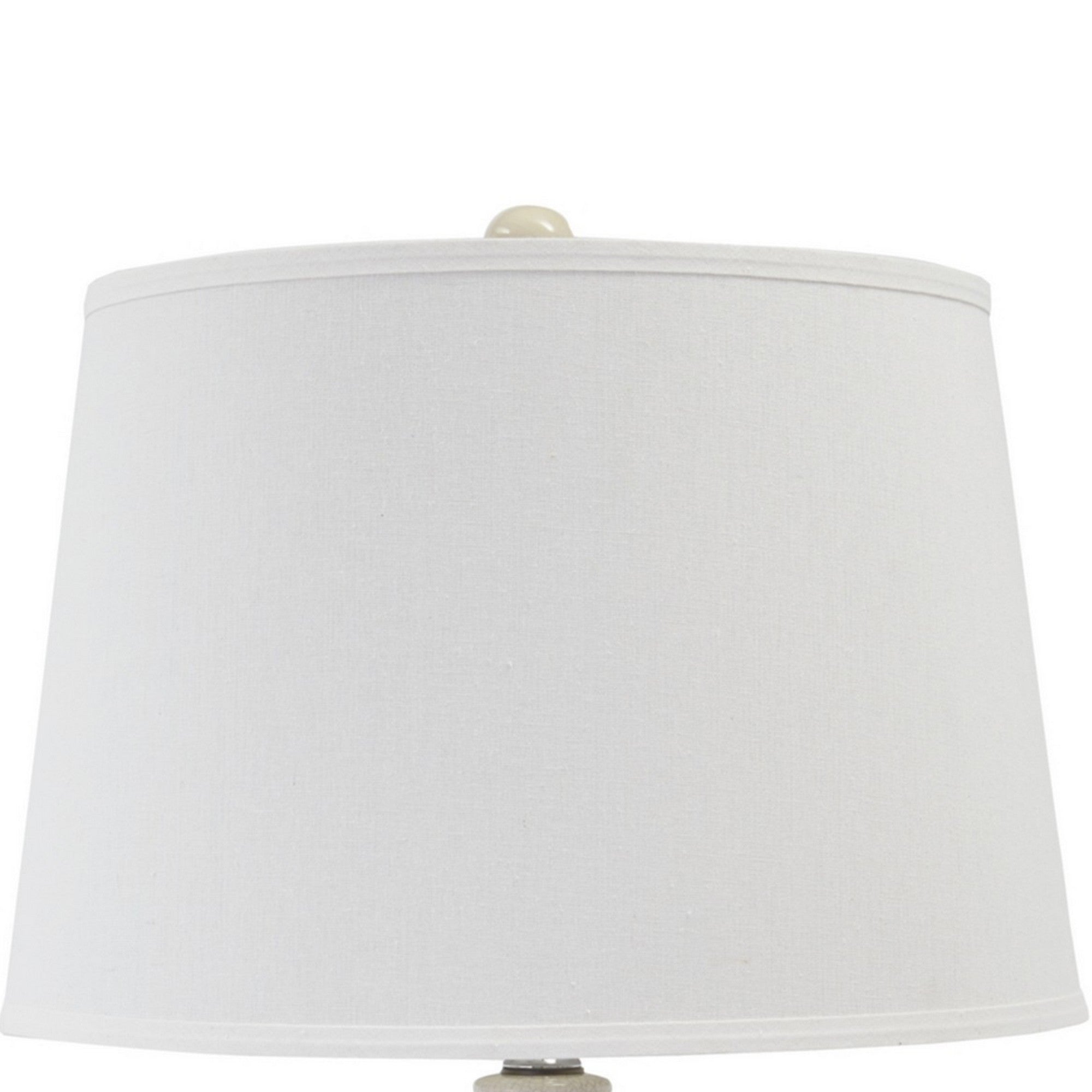 Hardback Shade Table Lamp with Double Gourd Ceramic Base Cream-zoom-2