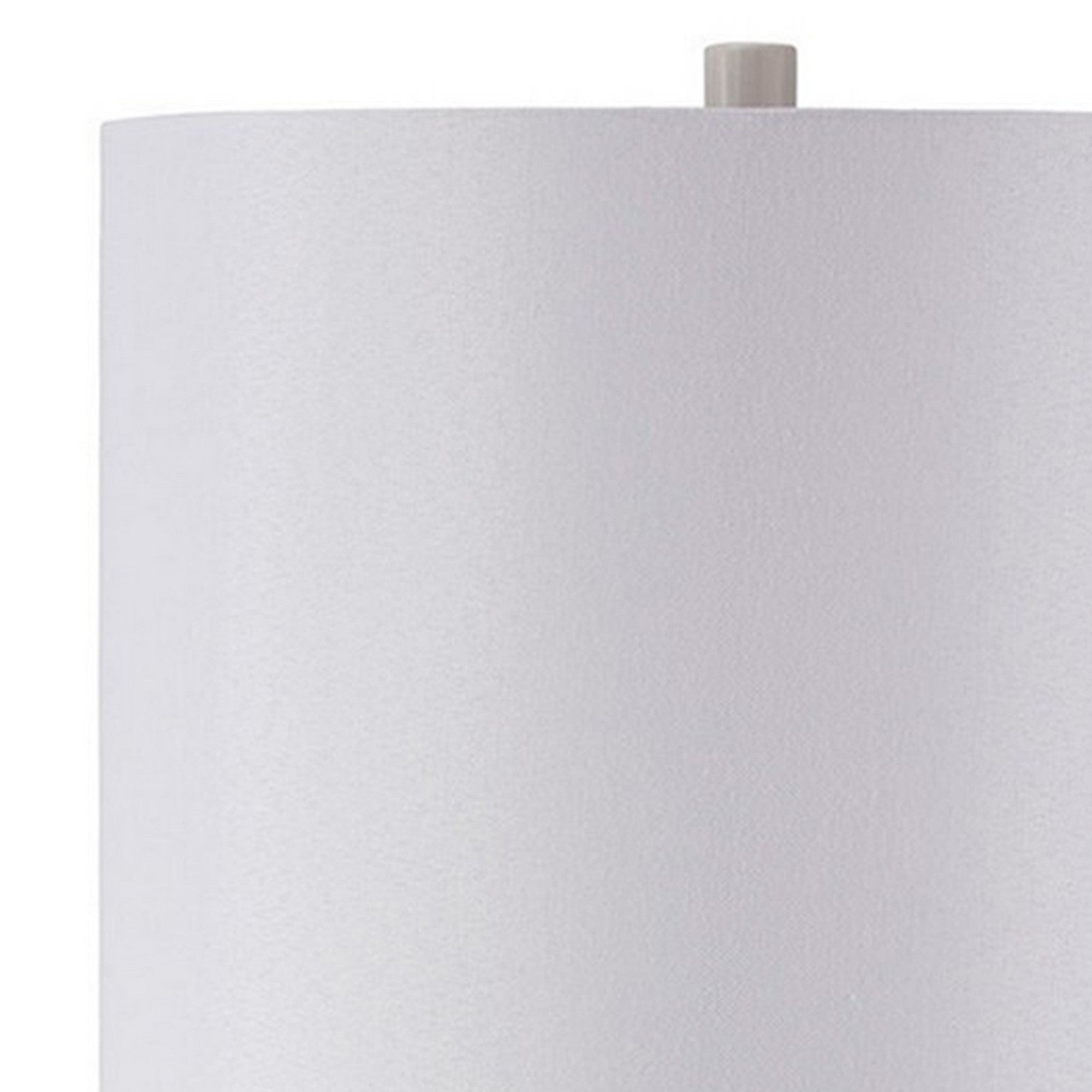 Carved Ceramic Base Table Lamp with Drum Shade Set of 2 White-zoom-4