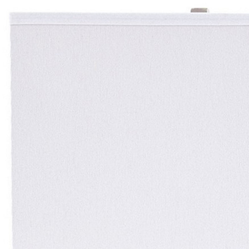 Metal Frame Table Lamp with Hardback Shade Set of 2 White and Silver-zoom-