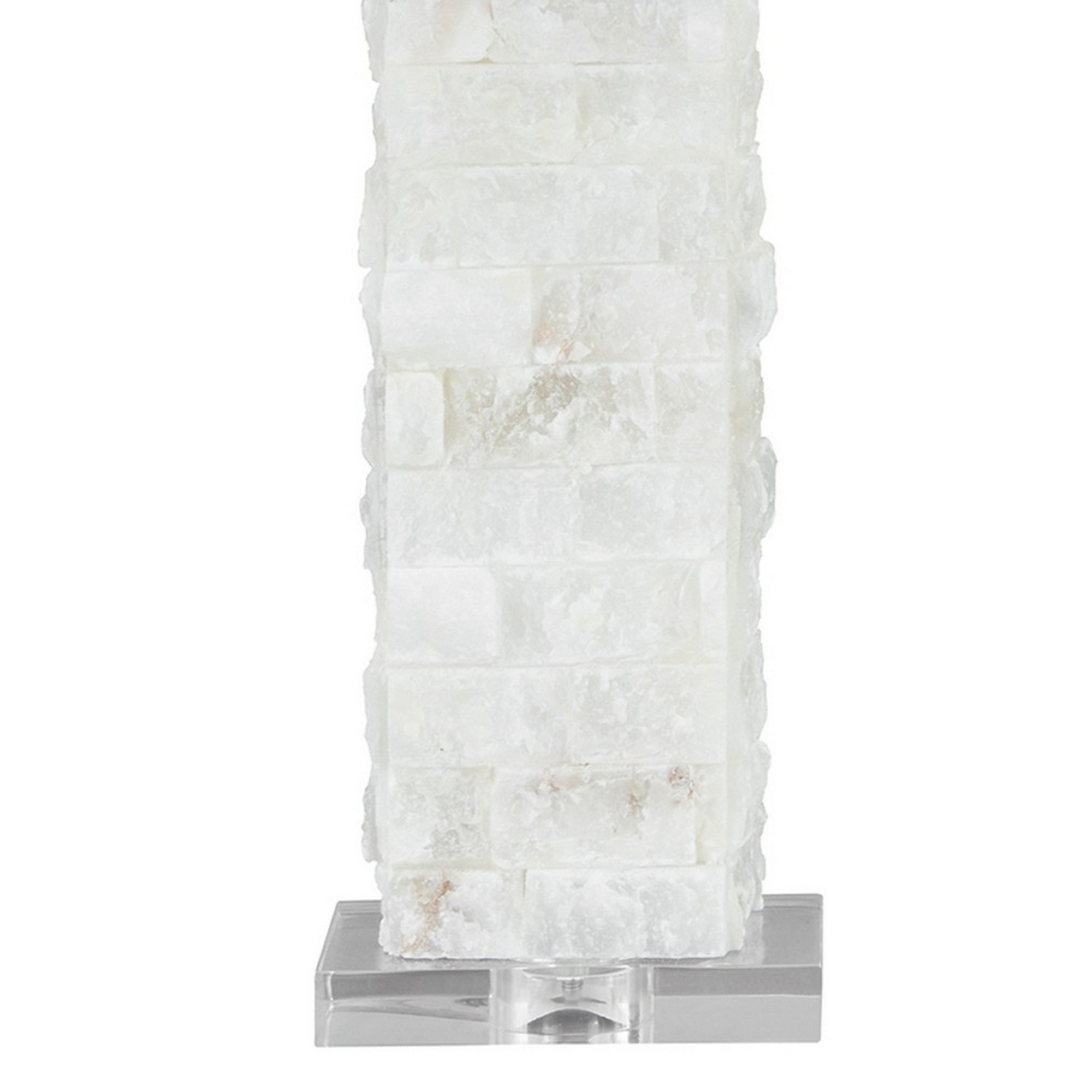 Hardback Shade Table Lamp with Acrylic Base White and Clear-zoom-2