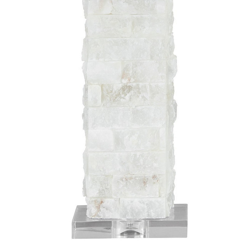 Hardback Shade Table Lamp with Acrylic Base White and Clear-zoom-