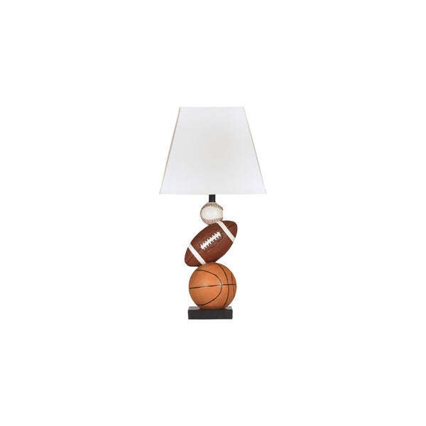 Sports Themed Polyresin Frame Table Lamp Multicolor