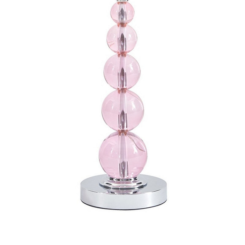 Hardback Shade Table Lamp with Crystal Accents Pink-zoom-