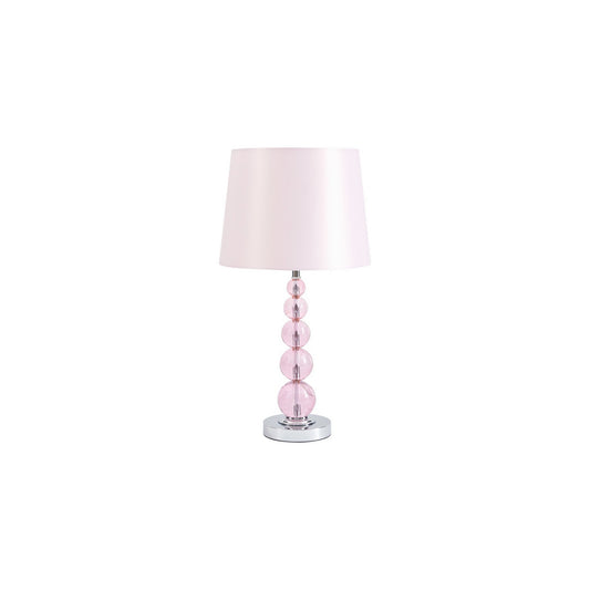 Hardback Shade Table Lamp with Crystal Accents Pink