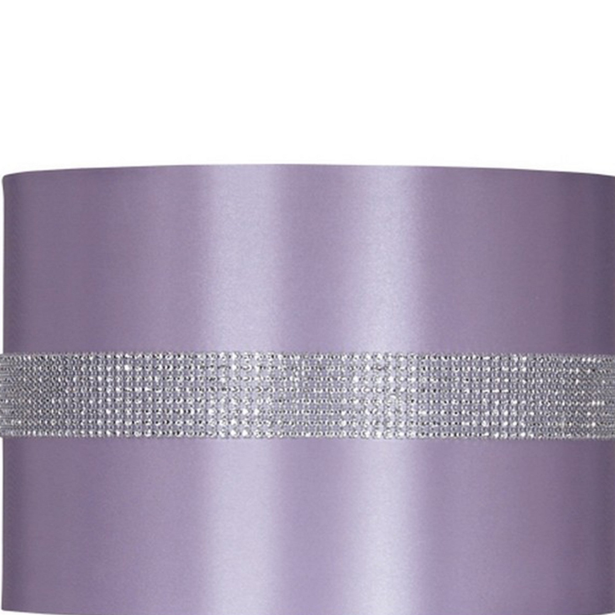 Acrylic and Metal Base Table Lamp with Fabric Shade Purple-zoom-2