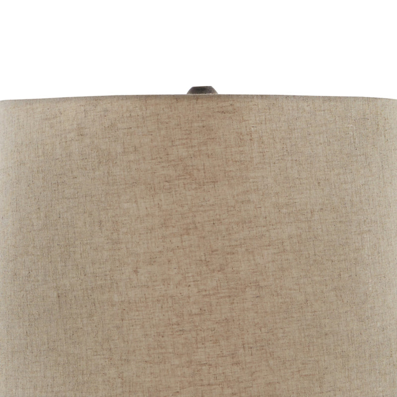 Metal Table Lamp with Bellied Embossed Vertical Lines Base Antique Bronze-zoom-