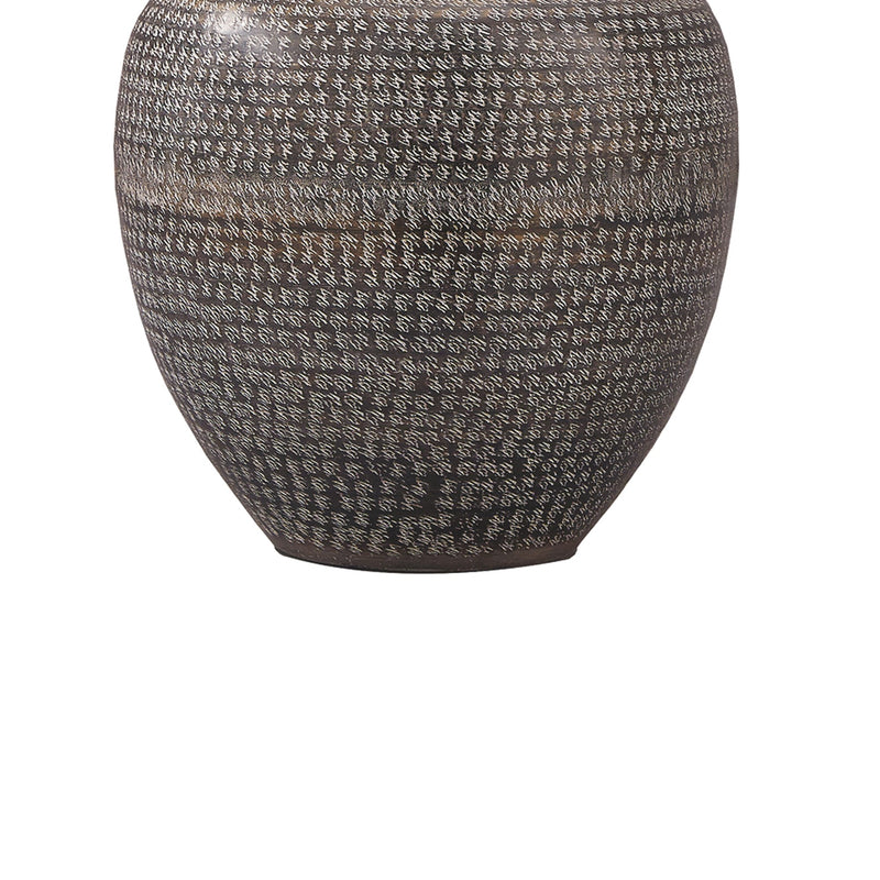 Metal Table Lamp with Urn Shape Base Brown-zoom-