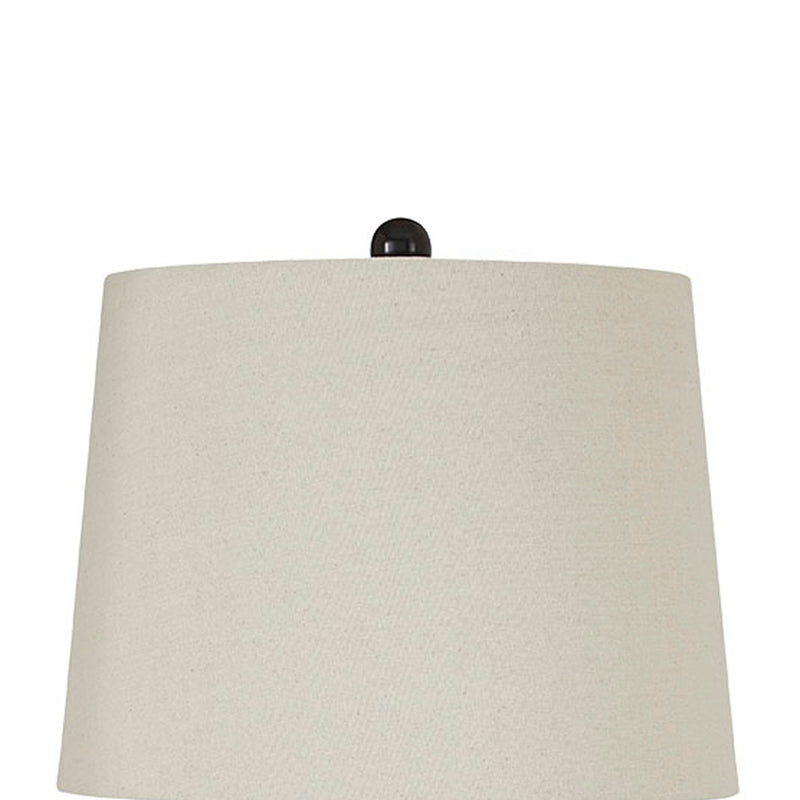 Metal Table Lamp with Turned Pedestal Base Set of 2 Bronze-zoom-
