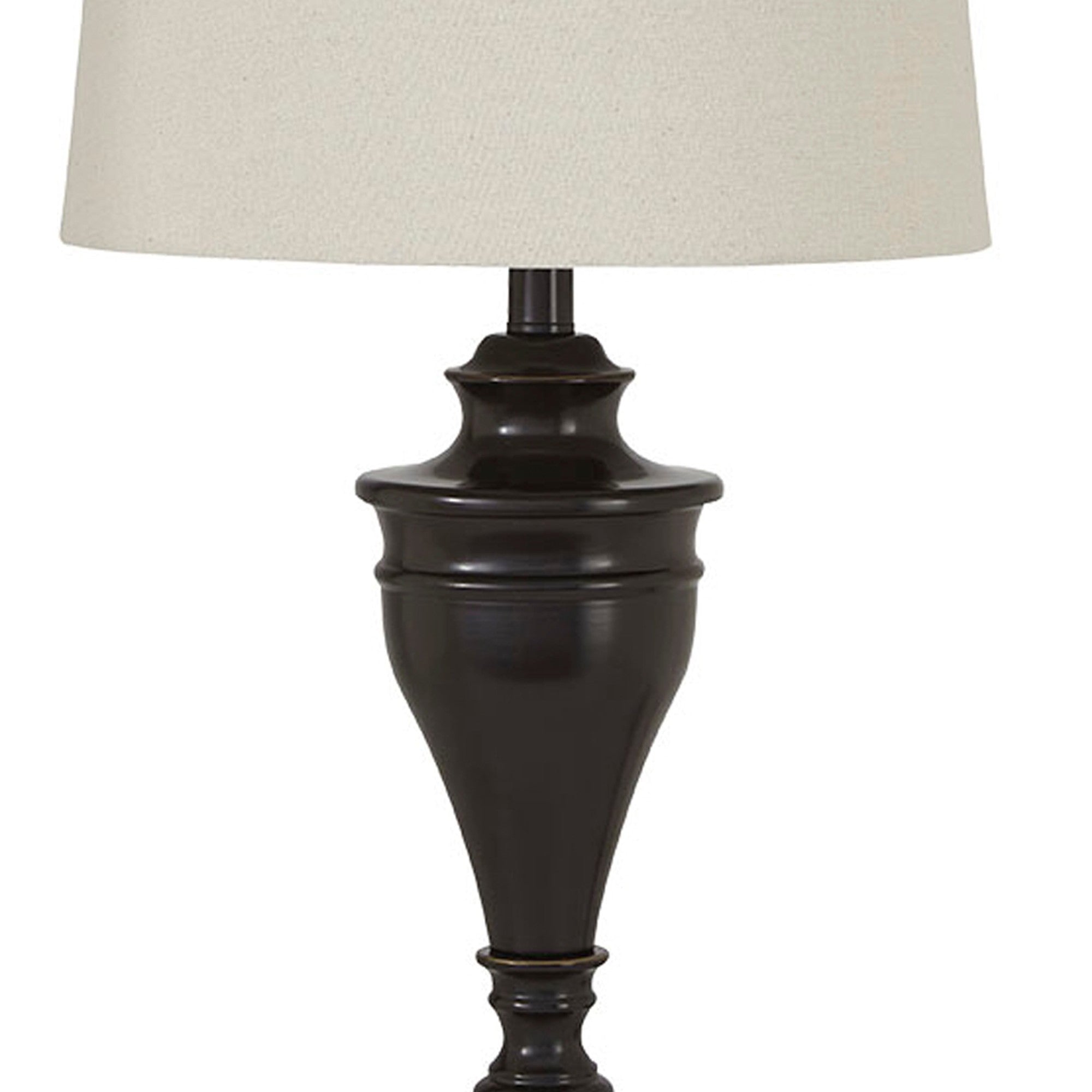 Metal Table Lamp with Turned Pedestal Base Set of 2 Bronze-zoom-3