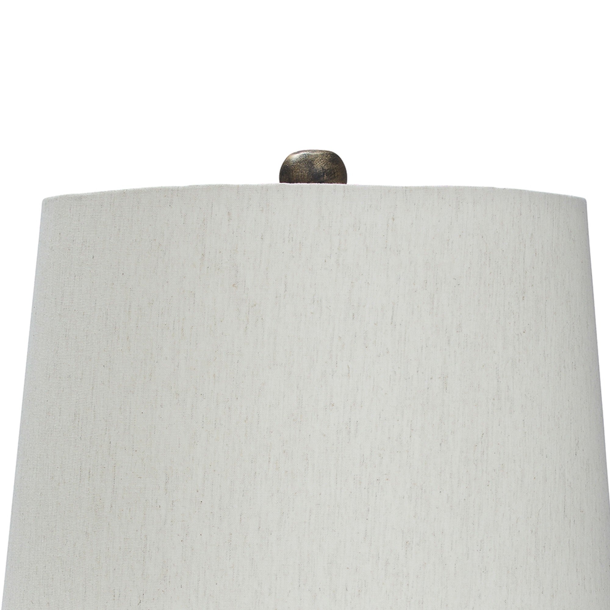 Pot Bellied Base Metal Table Lamp with Dotted Pattern Black-zoom-2