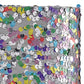 Metal Table Lamp with Sequined Shade Multicolor