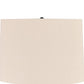 Fabric Shade Table Lamp with Gourd Base White and Blue