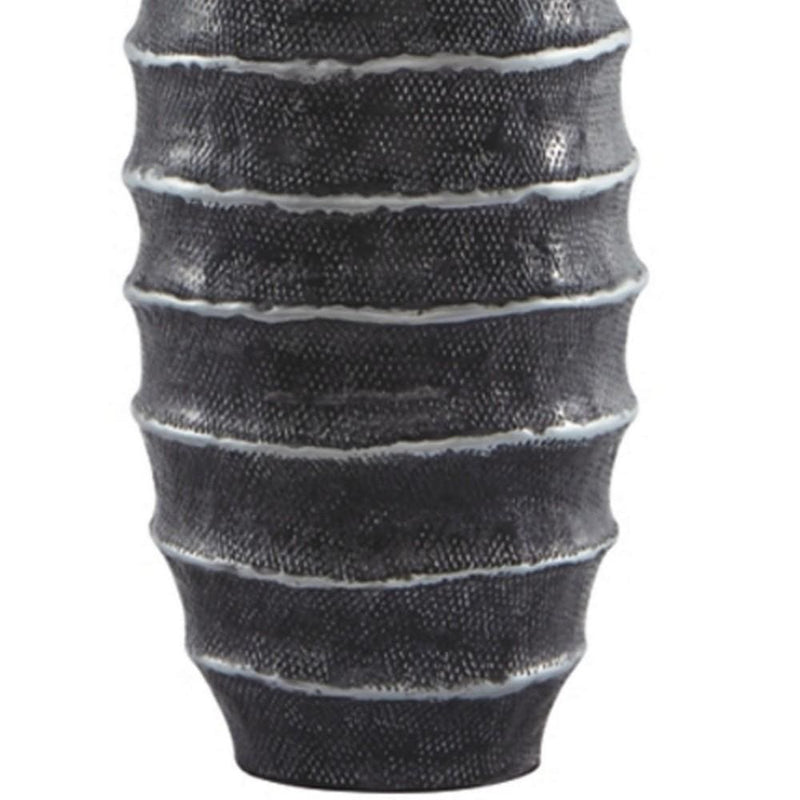 Vase Metal Base Table Lamp with Fabric Shade White and Black-zoom-