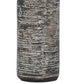 Fabric Shade Table Lamp with Textured Base Set of 2 White and Black