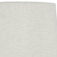 Fabric Shade Table Lamp with Textured Base Set of 2 White and Black