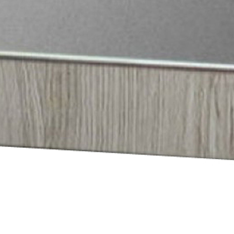 Dual Tone Wall Mirror With Wooden Frame Black And Gray-zoom-