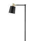 Tubular Metal Floor Lamp With Horn Style Shade Black